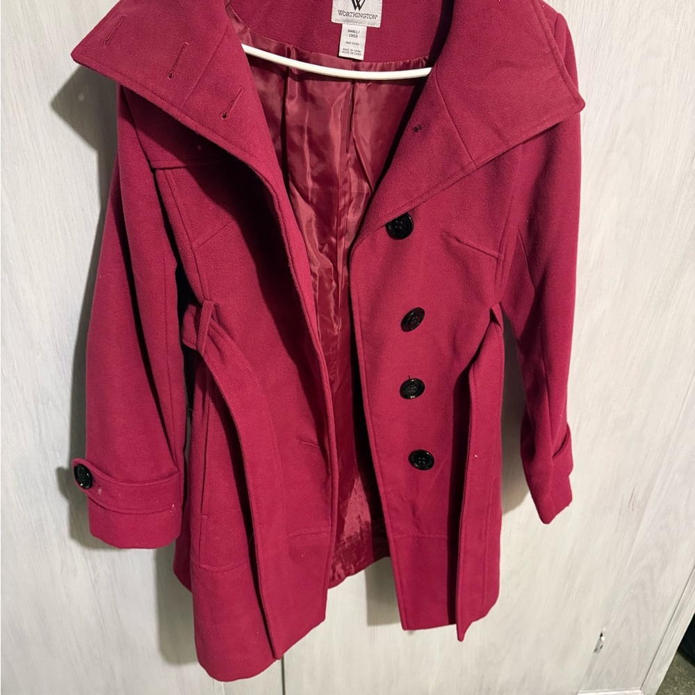 Worthington Women's Deep Red Trench Coat